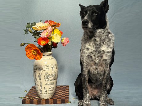 Limited edition hieroglyphic vase
