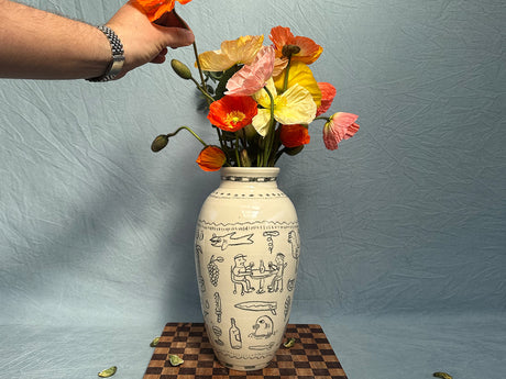 Limited edition hieroglyphic vase