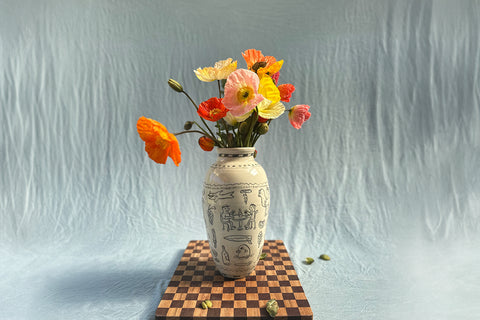 Limited edition hieroglyphic vase