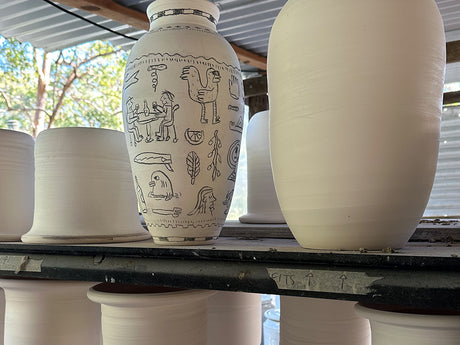 Limited edition hieroglyphic vase