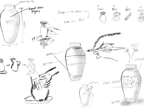 Limited edition hieroglyphic vase